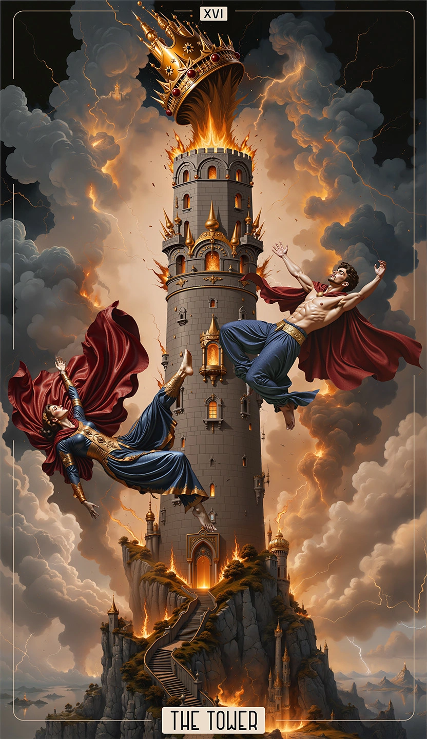 XVI - THE TOWER | Major Arcana Tarot Card Meaning